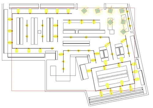 Beispiel eines Lichtplans von BeleuchtungDirekt Beispiel eines Lichtplans von BeleuchtungDirekt